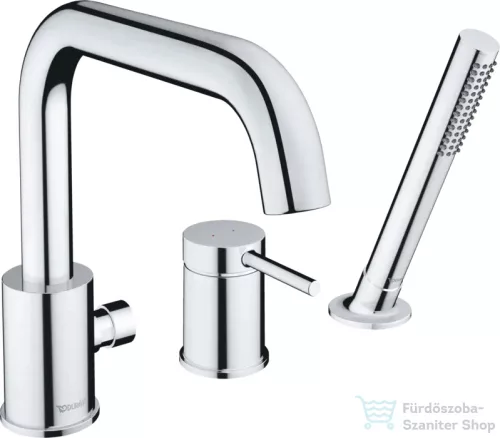 Duravit CIRCLE 3 üléses kádtöltő csaptelep zuhanyszettel, króm CE5260000010