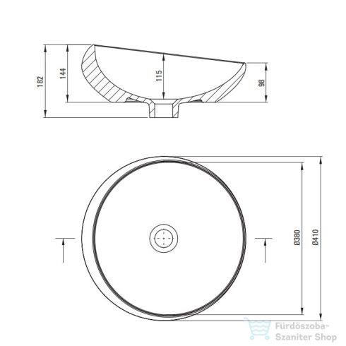 Deante ALPINIA aszimmetrikus pultra ültethető kerámia mosdó CGA_6U42