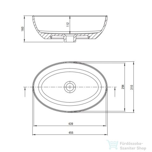 Deante ALPINIA pultra ültethető kerámia mosdó CGA_6U4S