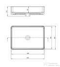 Deante SQUARE pultra ültethető kerámia mosdó CGS_6U5S