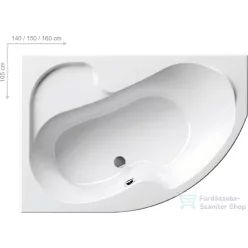 Ravak Rosa I 140 x 105 bal akrilkád (hófehér) CI01000000