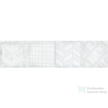 Cifre ALCHIMIA White Decor 7,5x30 cm fali csempe