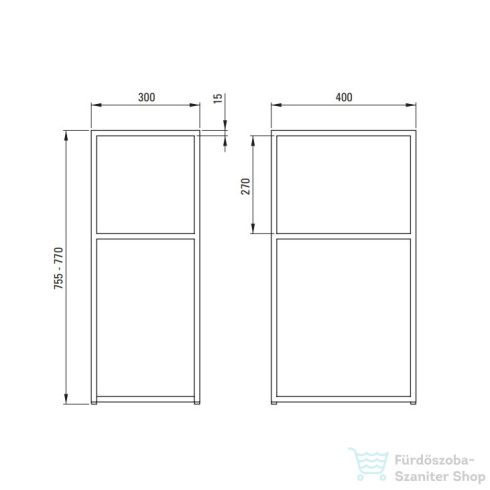 Deante CORRIO fürdőszobai moduláris rendszer, fekete CKC_N30A