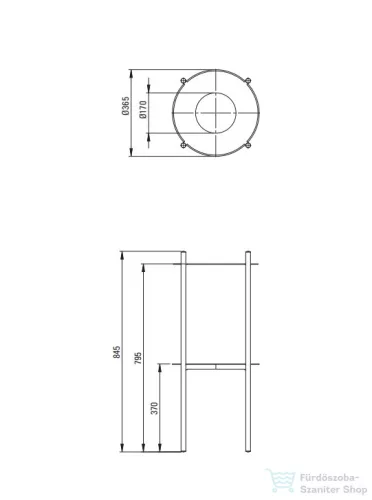 Deante SILIA álló fürdőszobai konzol, CKS_N36A