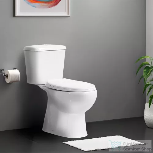Leziter Cleano monoblokkos WC alsó kifolyással ülőkével CLEANO-ALSO