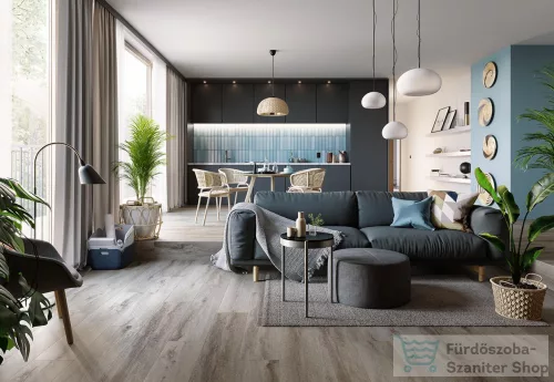 Afirmax Legnar-Acoustic Pekkala Tölgy 122x22,9 SPC vízálló vinyl padlólap alátét szivaccsal CLEA 41772