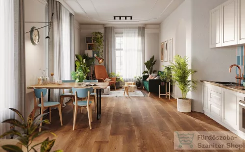 Afirmax Legnar-Acoustic Villa Tölgy 122x22,9 SPC vízálló vinyl padlólap alátét szivaccsal CLEA 41942