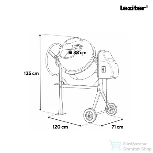 Leziter Mixer 140 betonkeverő 140 l CM-140