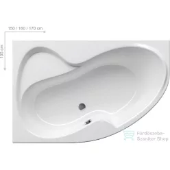 Ravak Rosa II 160 x 105 bal akrilkád (hófehér) CM21000000