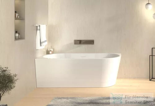 Niwell AVIORA L 150x75 cm falhoz illeszthető szabadon álló kád, balos, fehér COM-NW-KSZ-AVI-Lxxx