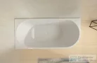 Niwell AVIORA L 150x75 cm falhoz illeszthető szabadon álló kád, balos, fehér COM-NW-KSZ-AVI-Lxxx