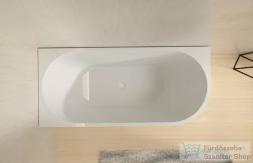 Niwell AVIORA L 150x75 cm falhoz illeszthető szabadon álló kád, balos, fehér COM-NW-KSZ-AVI-Lxxx