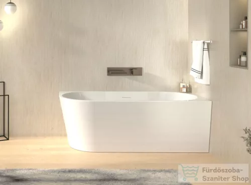 Niwell AVIORA R 150x75 cm falhoz illeszthető szabadon álló kád, jobbos, fehér COM-NW-KSZ-AVI-Rxxx