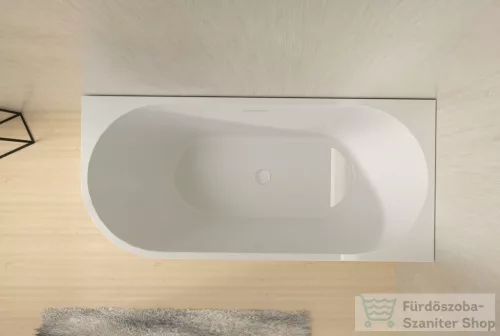 Niwell AVIORA R 150x75 cm falhoz illeszthető szabadon álló kád, jobbos, fehér COM-NW-KSZ-AVI-Rxxx