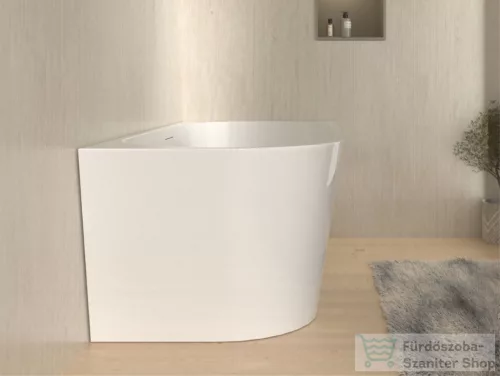 Niwell AVIORA R 150x75 cm falhoz illeszthető szabadon álló kád, jobbos, fehér COM-NW-KSZ-AVI-Rxxx
