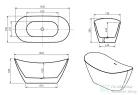 Niwell LEXIE 150x73 cm szabadon álló kád, fehér COM-NW-KSZ-LEXxxx