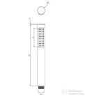 Omnires CONTOUR 1 funkciós kézizuhany, szálcsiszolt arany színű CONTOUR-RGLB
