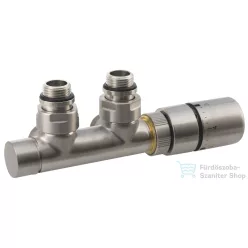   Sapho TWIN TERMO csatlakozó készlet radiátorhoz, szálcsiszolt inox (CP3520S)