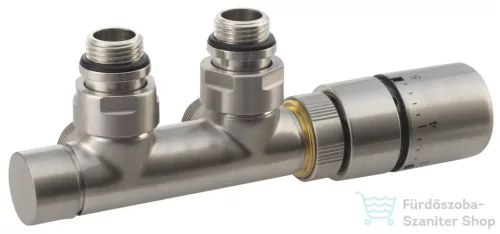 Sapho TWIN TERMO csatlakozó készlet radiátorhoz, szálcsiszolt inox (CP3520S)