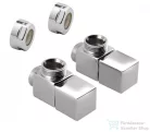 Sapho CUBE csatlakozó készlet szett, sarokszeleppel, szögletes, króm (CP4010S)