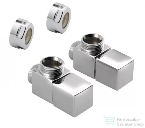 Sapho CUBE csatlakozó készlet szett, sarokszeleppel, szögletes, króm (CP4010S)
