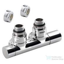   Sapho TWIN csatlakozó készlet radiátorhoz, középső bekötés, 50mm, jobbos, króm (CP401S)