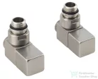 Sapho CUBE csatlakozó készlet szett, sarokszeleppel, szögletes, szálcsiszolt inox (CP4510S)