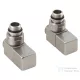 Sapho CUBE csatlakozó készlet szett, sarokszeleppel, szögletes, szálcsiszolt inox (CP4510S)
