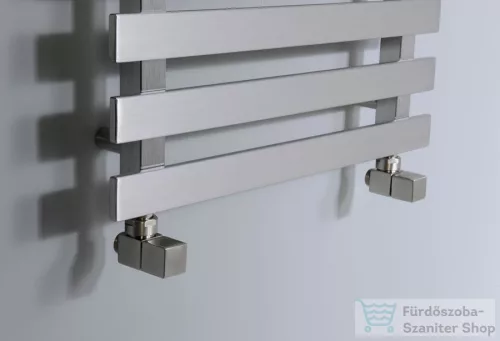 Sapho CUBE csatlakozó készlet szett, sarokszeleppel, szögletes, szálcsiszolt inox (CP4510S)
