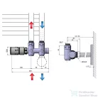 Sapho TWIN COMBI TERMO csatlakozó készlet radiátorhoz, króm, bal (CP5012S)