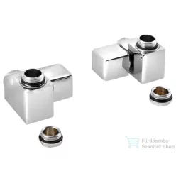   Sapho CUBE COMBI csatlakozó készlet szett, sarokszeleppel, szögletes, jobbos, króm (CP561S)