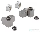 Sapho CUBE COMBI csatlakozó készlet szett, sarokszeleppel, szögletes, jobbos, szálcsiszolt inox (CP562S)
