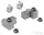 Sapho CUBE COMBI csatlakozó készlet szett, sarokszeleppel, szögletes, jobbos, szálcsiszolt inox (CP562S)
