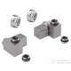 Sapho CUBE COMBI csatlakozó készlet szett, sarokszeleppel, szögletes, jobbos, szálcsiszolt inox (CP562S)