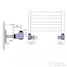 Sapho CUBE COMBI csatlakozó készlet szett, sarokszeleppel, szögletes, jobbos, szálcsiszolt inox (CP562S)