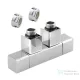 Sapho CUBE TWIN csatlakozókészlet radiátorhoz, középső bekötés, 50mm, króm (CP581S)