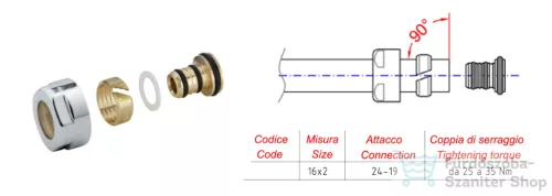 Sapho Szoritógyűrű többrétegű csőhöz 16 mm, szálcsiszolt inox (pár) CP6520