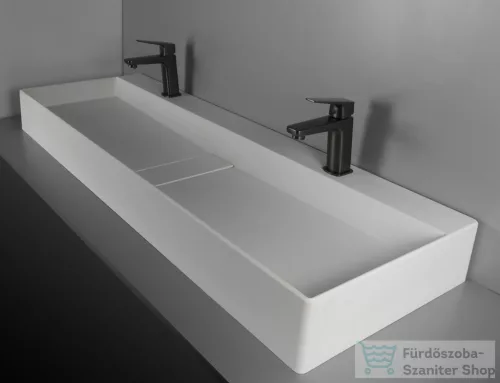 Deante BLUR ráültethető gránit mosdó 120x40 lefolyófedéllel, alabástrom  CQB_AU2S