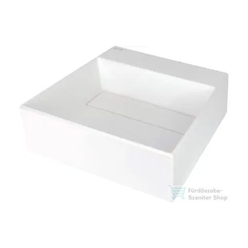 Deante CORREO pultra ültethető gránit mosdó 40x40 cm, lefolyófedéllel, alabástrom CQR_AU4M