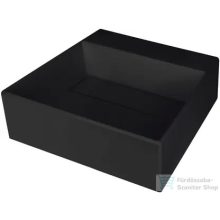  Deante CORREO pultra ültethető gránit mosdó 40x40 cm, lefolyófedéllel, fekete CQR_NU4M