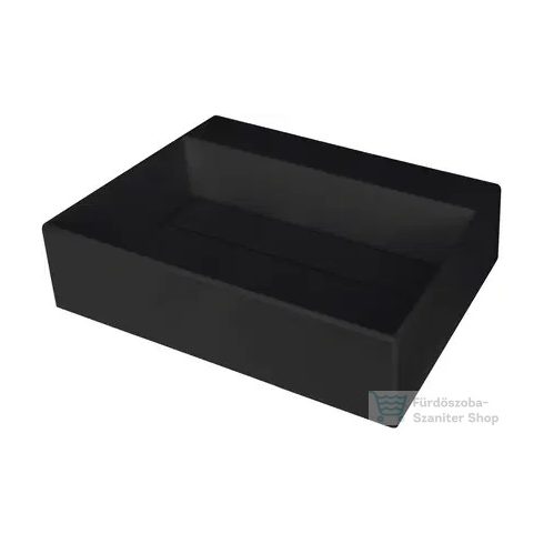 Deante CORREO pultra ültethető gránit mosdó 50x40 cm, lefolyófedéllel, fekete CQR_NU5M