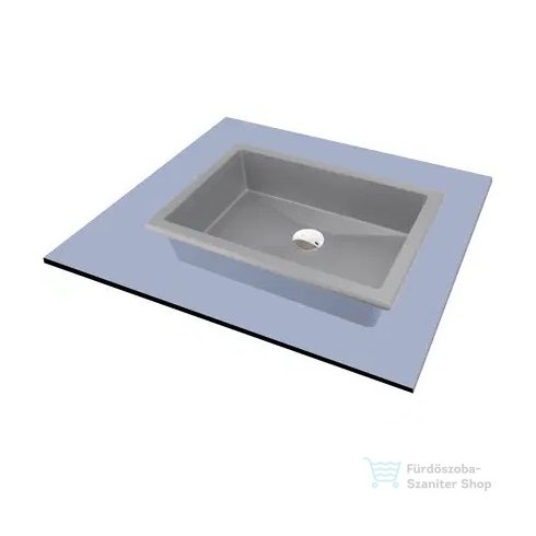 Deante CORREO gránit pult alá építhető mosdó 50x35 cm, metálszürke CQR_SU5U