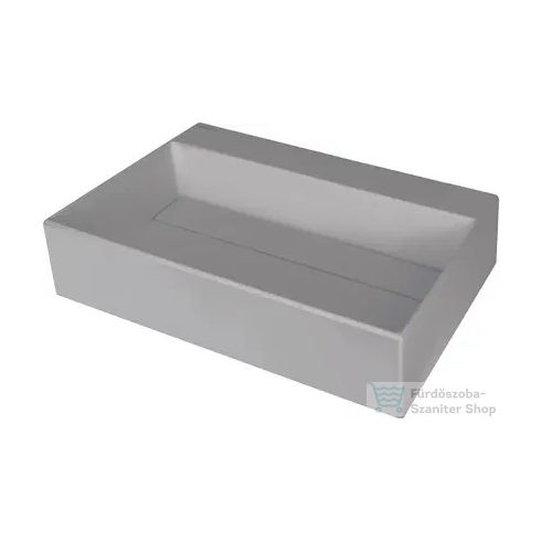 Deante CORREO pultra ültethető gránit mosdó 60x40 cm, lefolyófedéllel, metálszürke CQR_SU6M