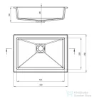 Deante CORREO gránit pult alá építhető mosdó 50x35 cm, antracit metál CQR_TU5U