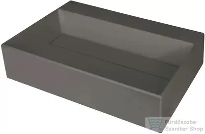 Deante CORREO pultra ültethető gránit mosdó 60x40 cm, lefolyófedéllel, antracit metál CQR_TU6M