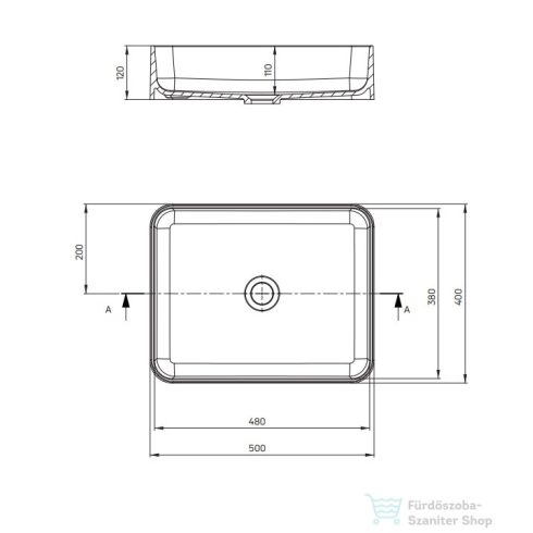 Deante TEMISTO pultra ültethető gránit mosdó, metálszürke CQT_SU5S