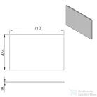 Sapho CIRASA DTDL pult, 71x46,5x1,8cm, fényes fehér (CR071-3030)