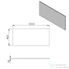 Sapho CIRASA DTDL pult, 101x46,5x1,8cm, fényes fehér (CR101-3030)