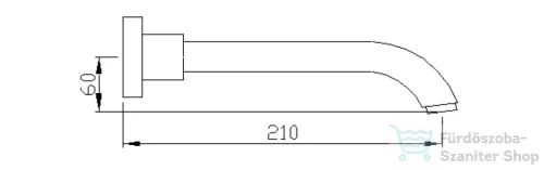 Sapho Fali kádtöltő, 21cm, króm CR210CRO