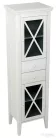 Sapho CROSS üveges állószekrény, 47x170x39cm, jobbos, antikolt fehér CR213